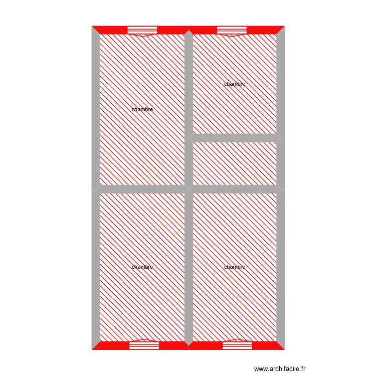 lacaud N+2 &eacute;tape 1. Plan de 5  et 55 m²
