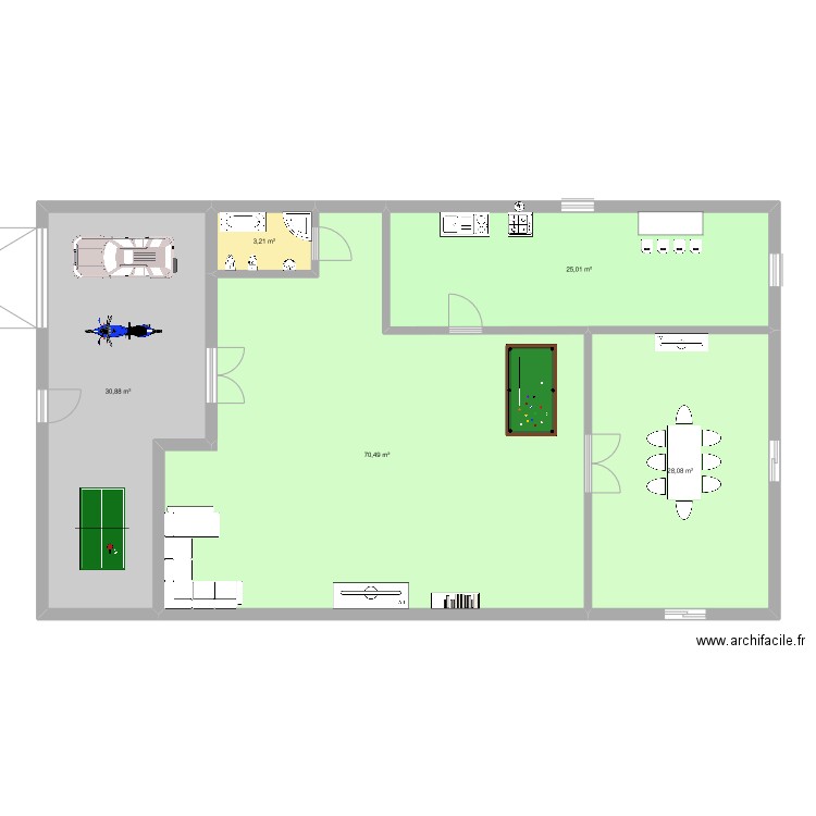 test1. Plan de 5 pièces et 158 m2