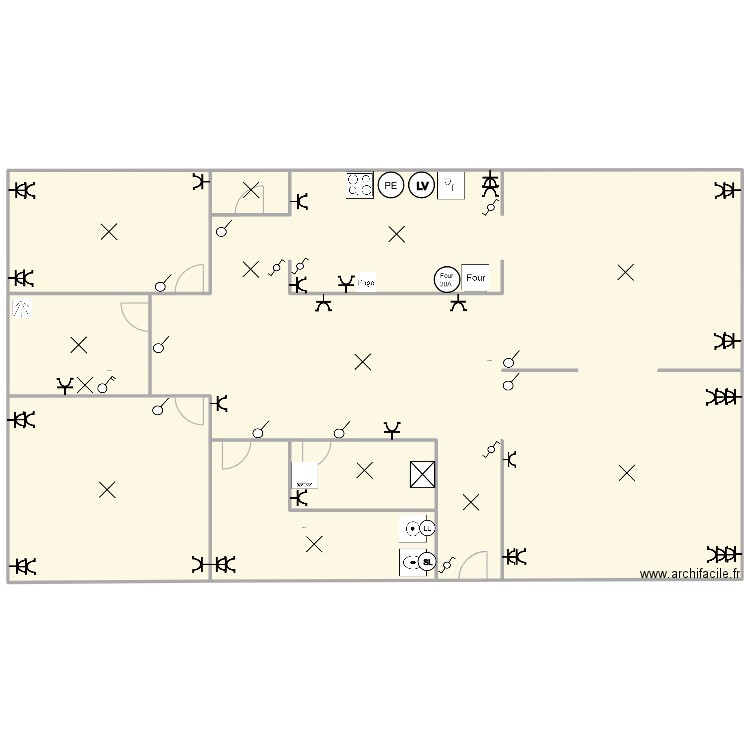 Plan 1. Plan de 3 pièces et 723 m2