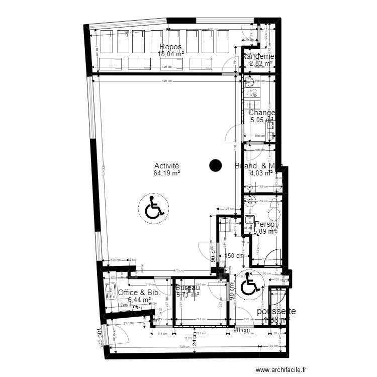 93 Aubervilliers Motte 1 URBA PROJET V ArL 250622. Plan de 11 pièces et 135 m2