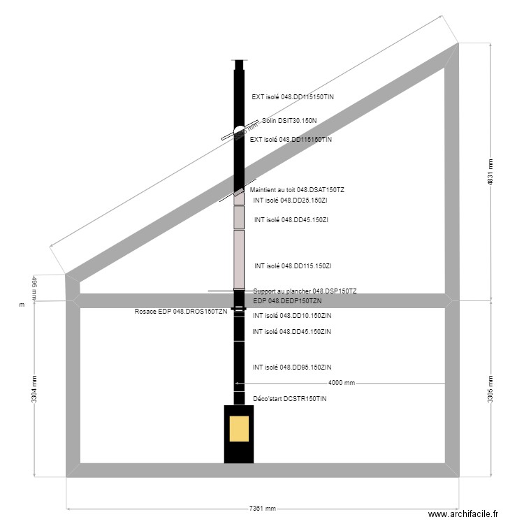 PLAN TEC EPAILLY. Plan de 2 pièces et 36 m2