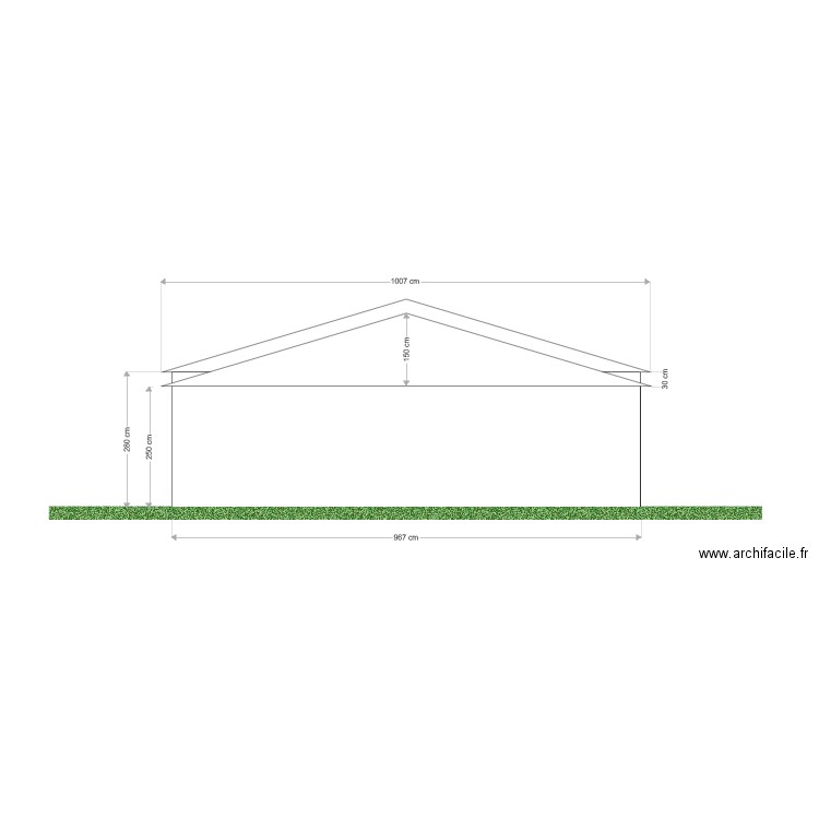 Façade Est. Plan de 0 pièce et 0 m2