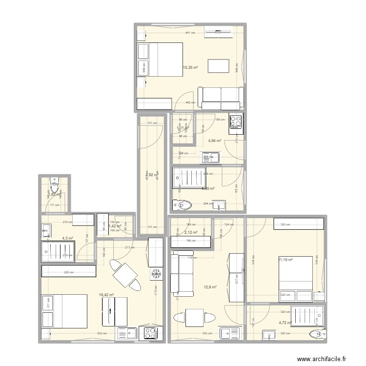 Studio 5. Plan de 0 pièce et 0 m2
