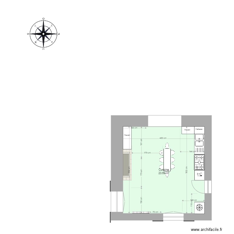 Cuisine. Plan de 0 pièce et 0 m2