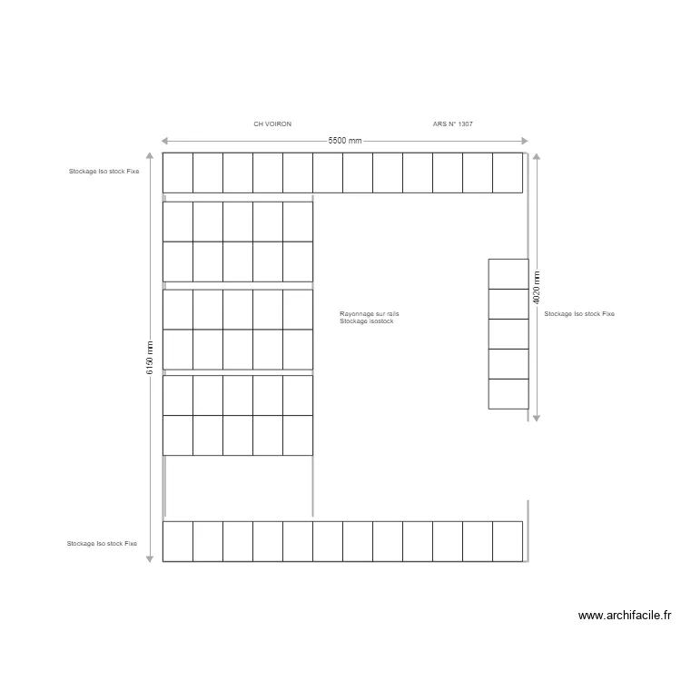 CH VOIRON Ars 1307. Plan de 