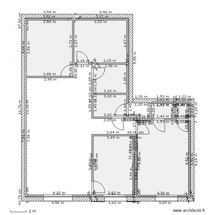 APPART DU BAS 210413 cotations. Plan de 0 pièce et 0 m2