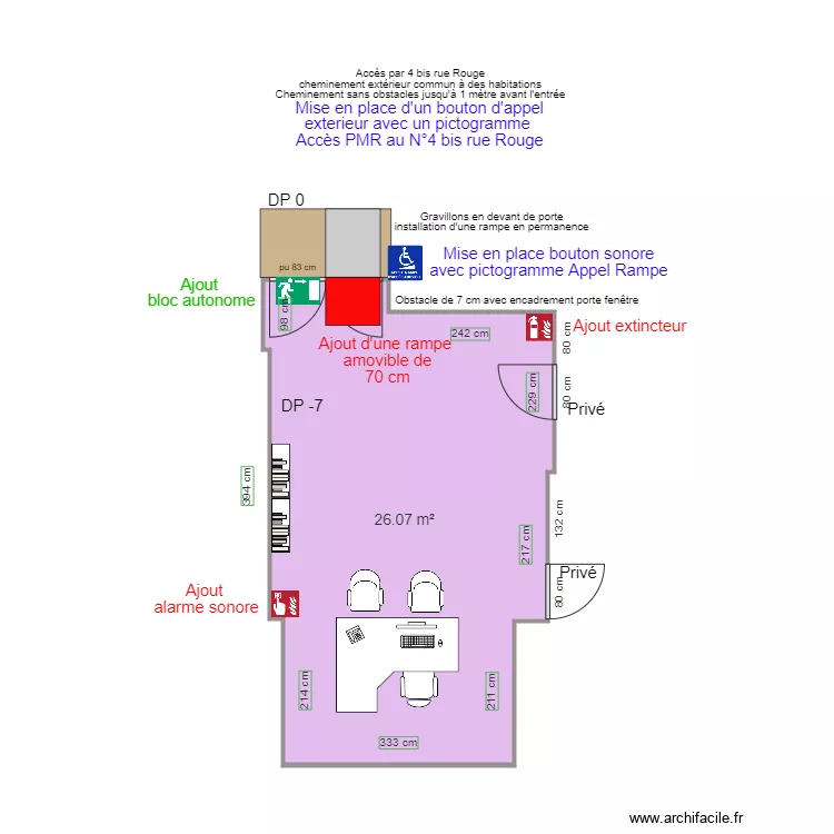 SMART IMMO BUREAU SOUS SOL APRES TRAVAUX. Plan de 