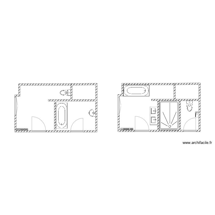 Salle de bains. Plan de Salle de bains. Plan de