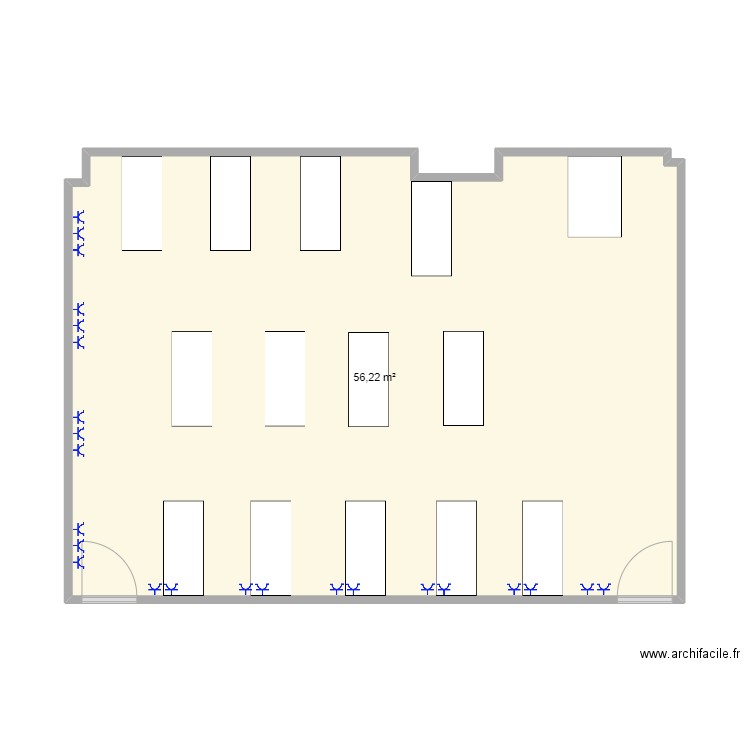 Salle orga de chantier . Plan de 0 pièce et 0 m2