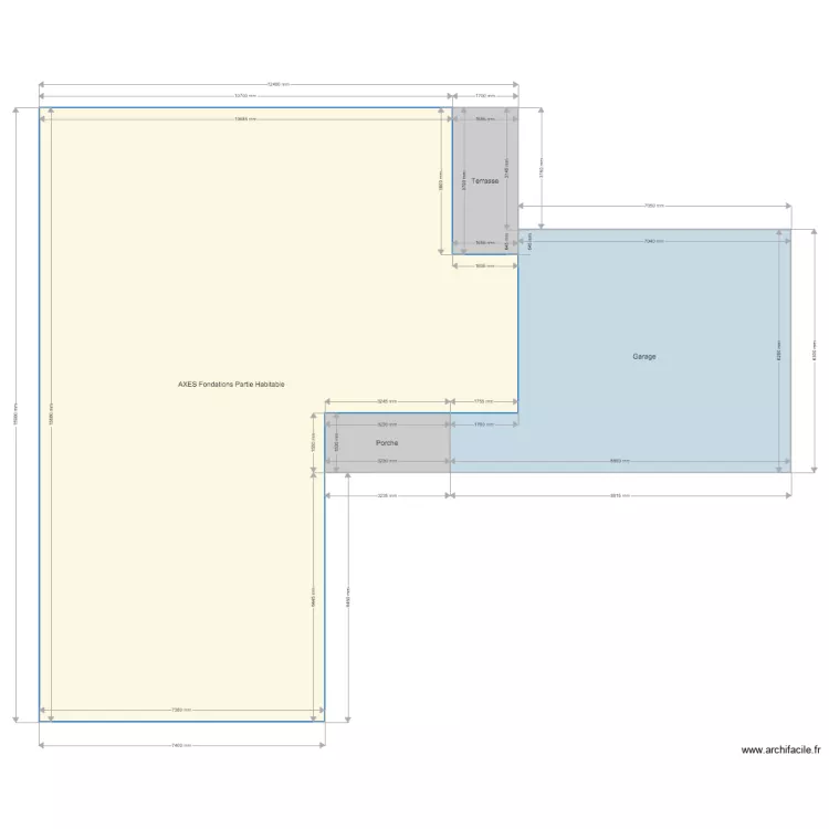 Axes Fondations GRANIEU. Plan de 