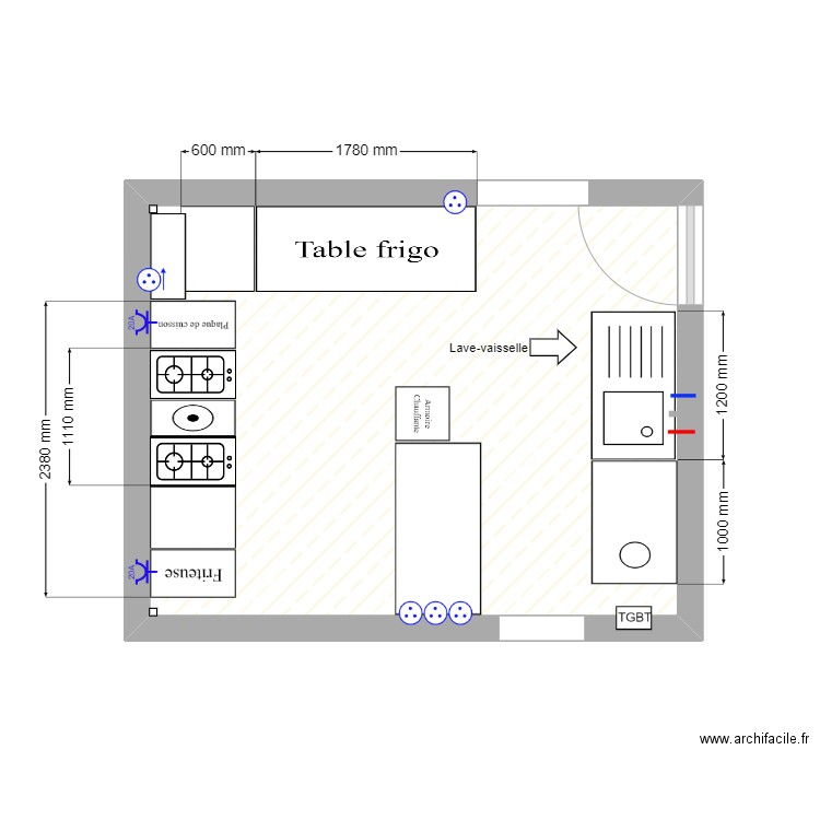 Stephane RENKIN. Plan de 1 pièce et 14 m2