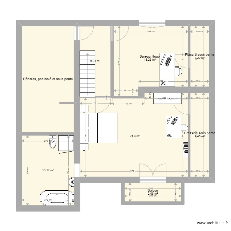 Maison étage. Plan de 0 pièce et 0 m2