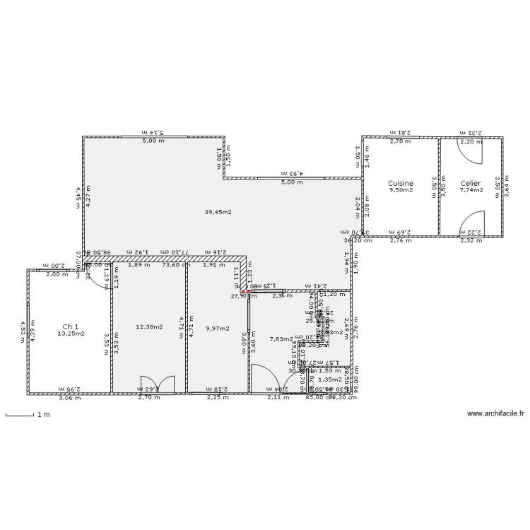 Sans garage surface123. Plan de Sans garage surface123. Plan de