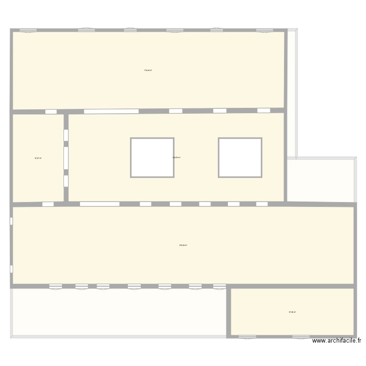 CHAMIER. Plan de 9 pièces et 1449 m2