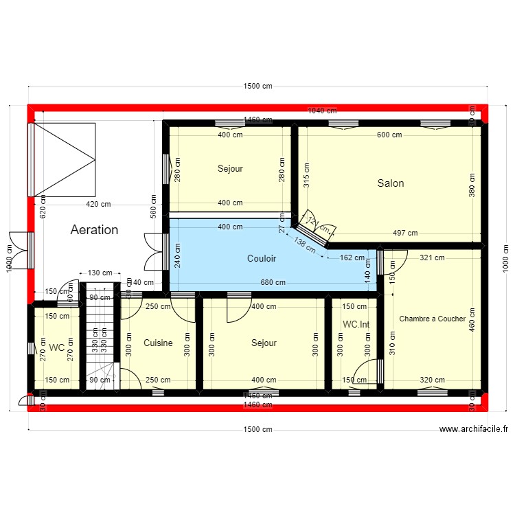 Plan 10mx15m Client 36 21 20 96 V2. Plan de 11 pièces et 126 m2