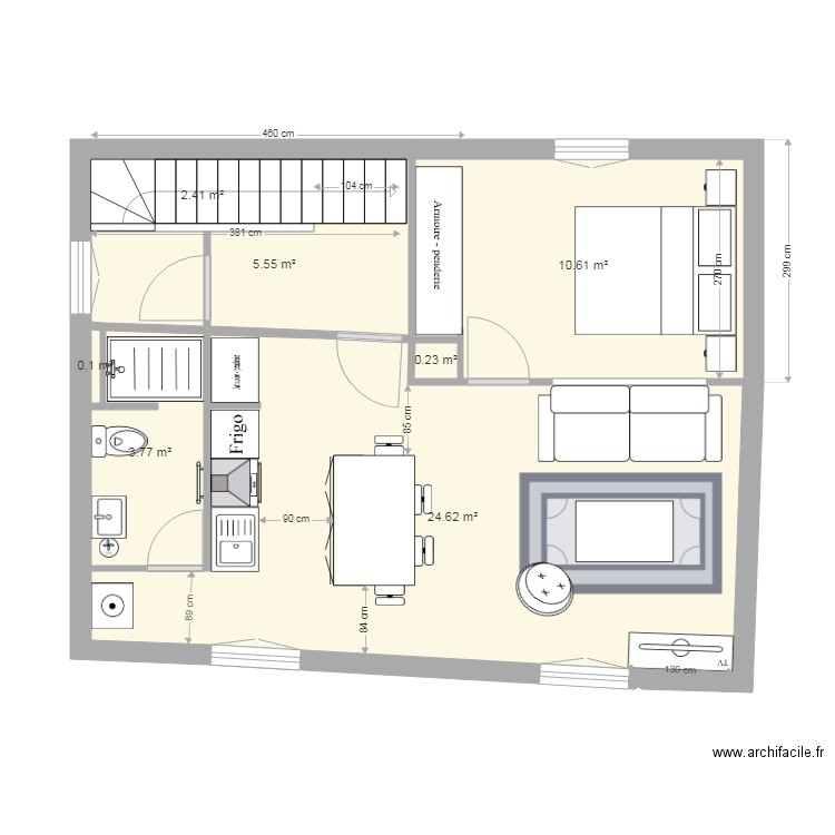 1er étage projet V5. Plan de 0 pièce et 0 m2