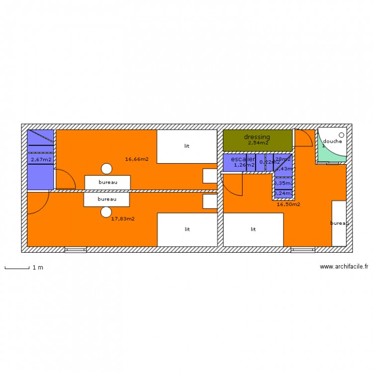 etage. Plan de 0 pièce et 0 m2