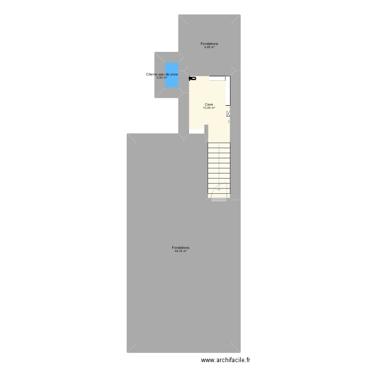 R. des Moulins (cave). Plan de 0 pièce et 0 m2