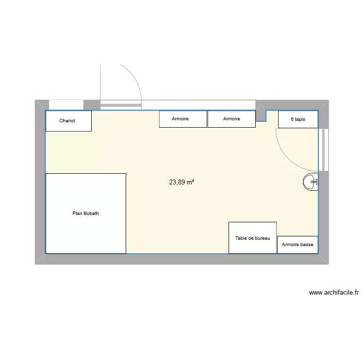 Salle de psychomot Gaiet&eacute;. Plan de 