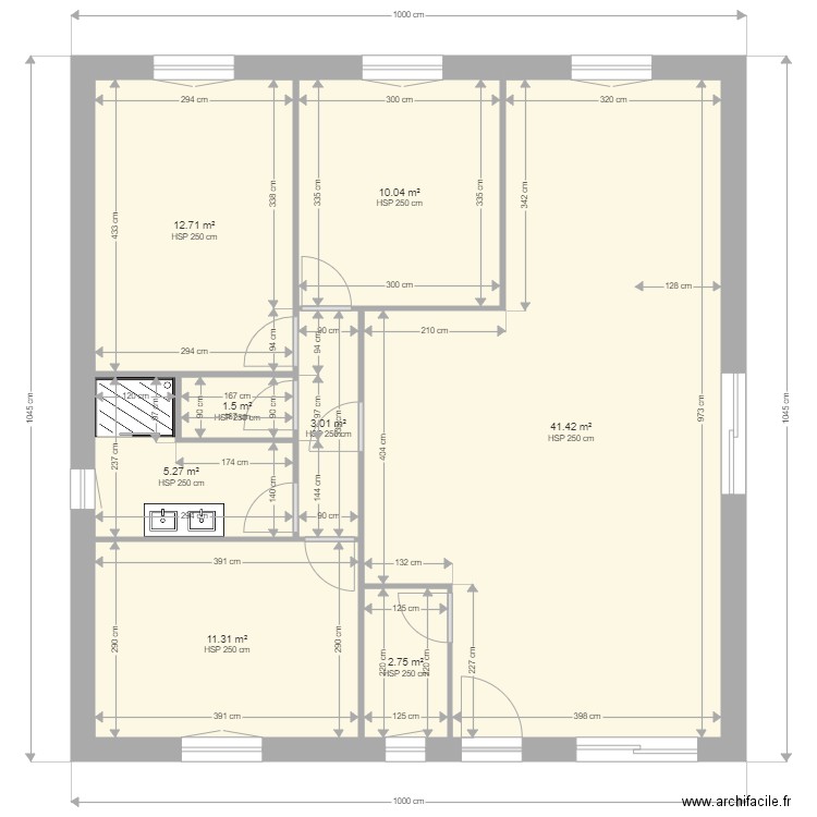 plan pradel variante figario. Plan de 0 pièce et 0 m2