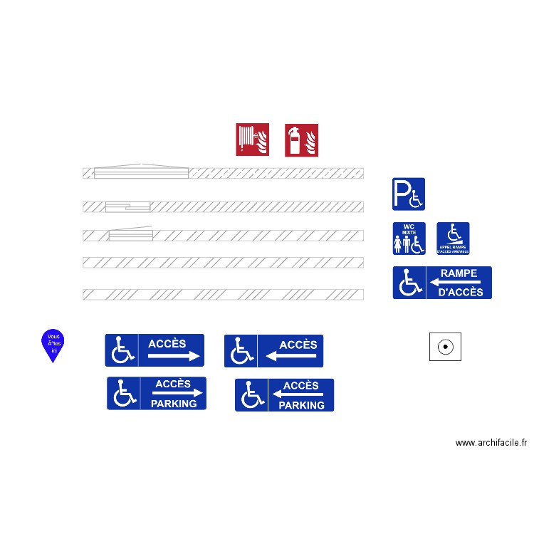 LOGO HANDICAPÉES . Plan de 0 pièce et 0 m2