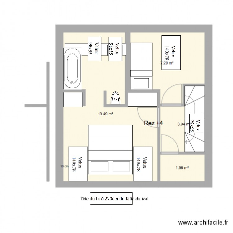 Marie José Rez4 mesures ok sdb 300 300 new. Plan de 0 pièce et 0 m2