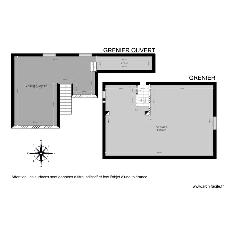 BI 2890 annexes grenier. Plan de BI 2890 annexes grenier. Plan de