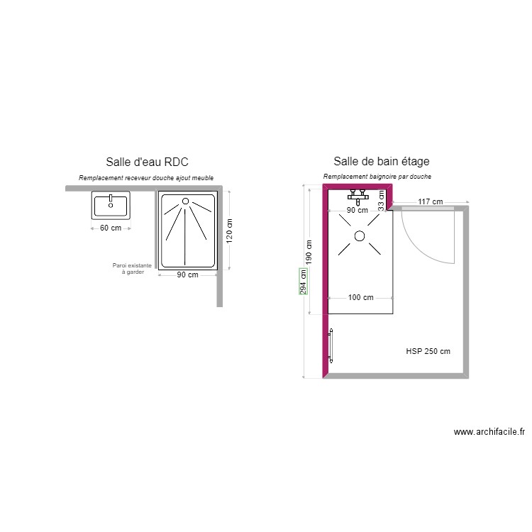 BOUDIERE. Plan de 1 pièce et 5 m2