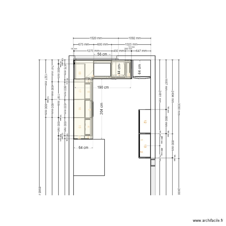 plan travail. Plan de 0 pièce et 0 m2