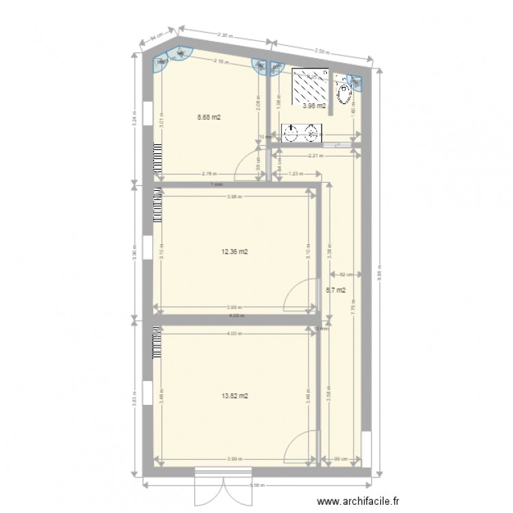 etage vrai cote apres. Plan de 0 pièce et 0 m2