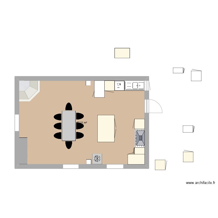 cuisine caudete. Plan de 0 pièce et 0 m2