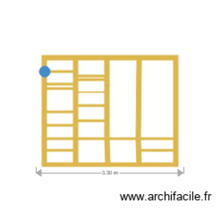 Biblioth&egrave;que initiale. Plan de 