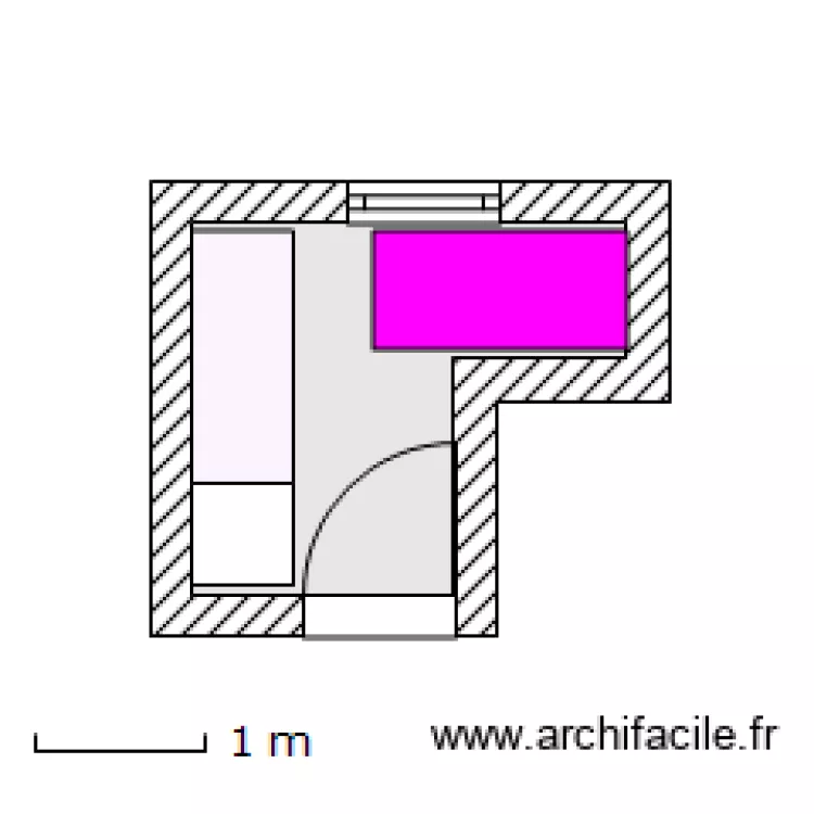 SALLE DE BAINS. Plan de 