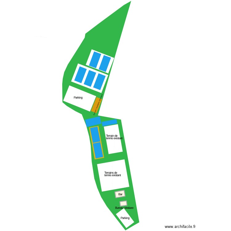 PROJET PADEL TENNIS PLAN DU CASTELLET ter. Plan de 0 pièce et 0 m2