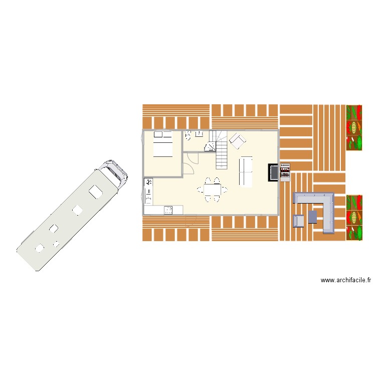 chalet. Plan de 0 pièce et 0 m2