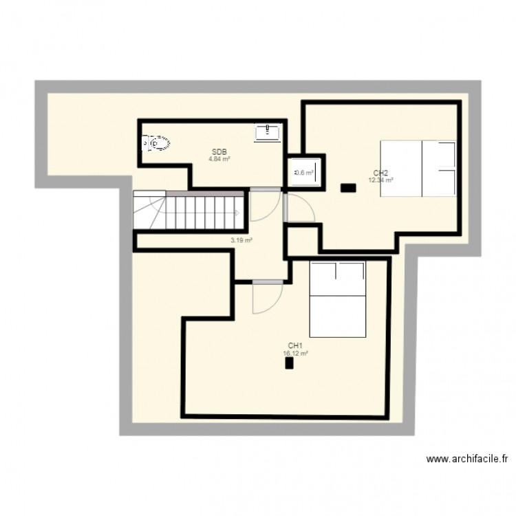 Dinard Etage V5. Plan de 0 pièce et 0 m2