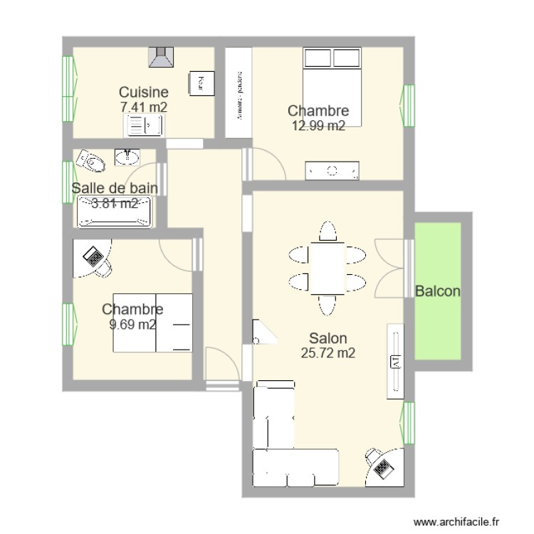 appartement PIERRAT. Plan de 0 pièce et 0 m2