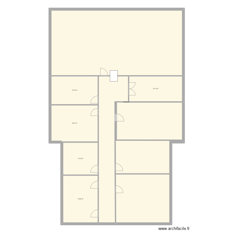 123. Plan de 6 pièces et 300 m2