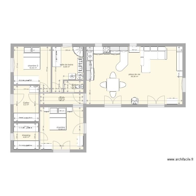 AVION 85 m2. Plan de 0 pièce et 0 m2