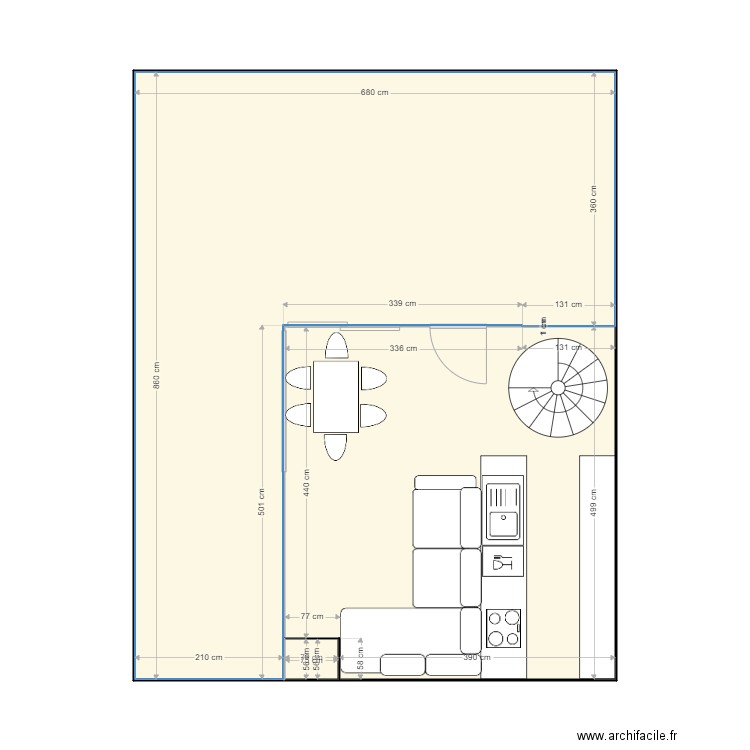 Dahu rdc Fabrice. Plan de 0 pièce et 0 m2