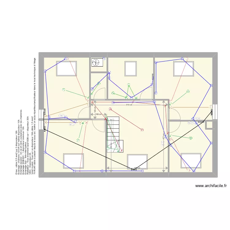 MAISON EQ ETAGE ELEC. Plan de 