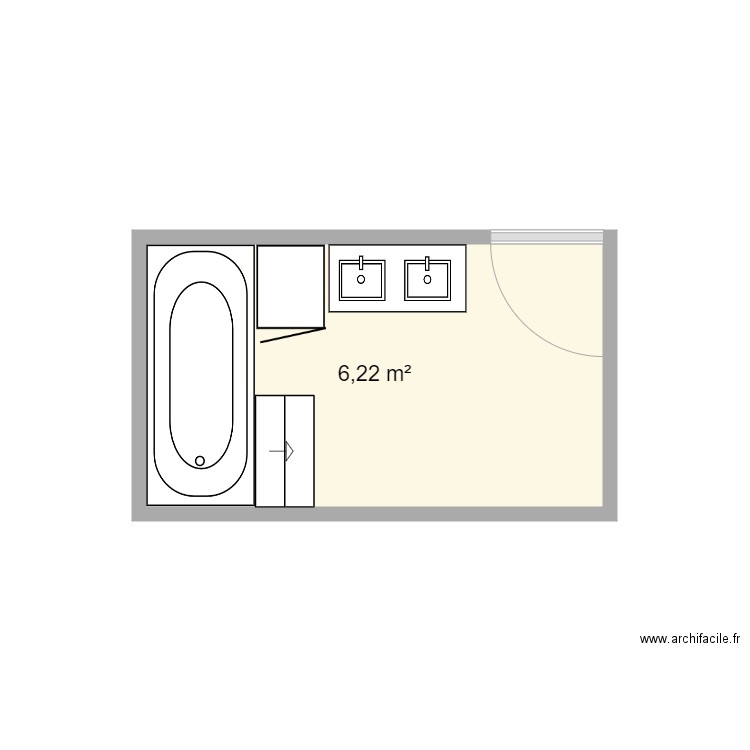 SDB existant Marchal. Plan de 0 pièce et 0 m2