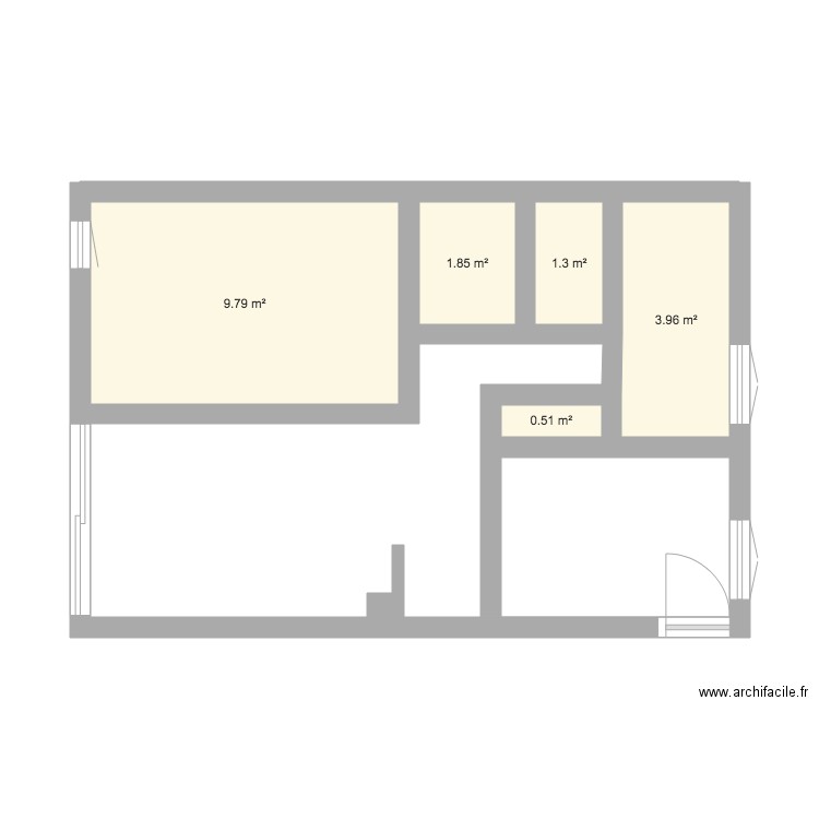 Plan initial appartement. Plan de 0 pièce et 0 m2
