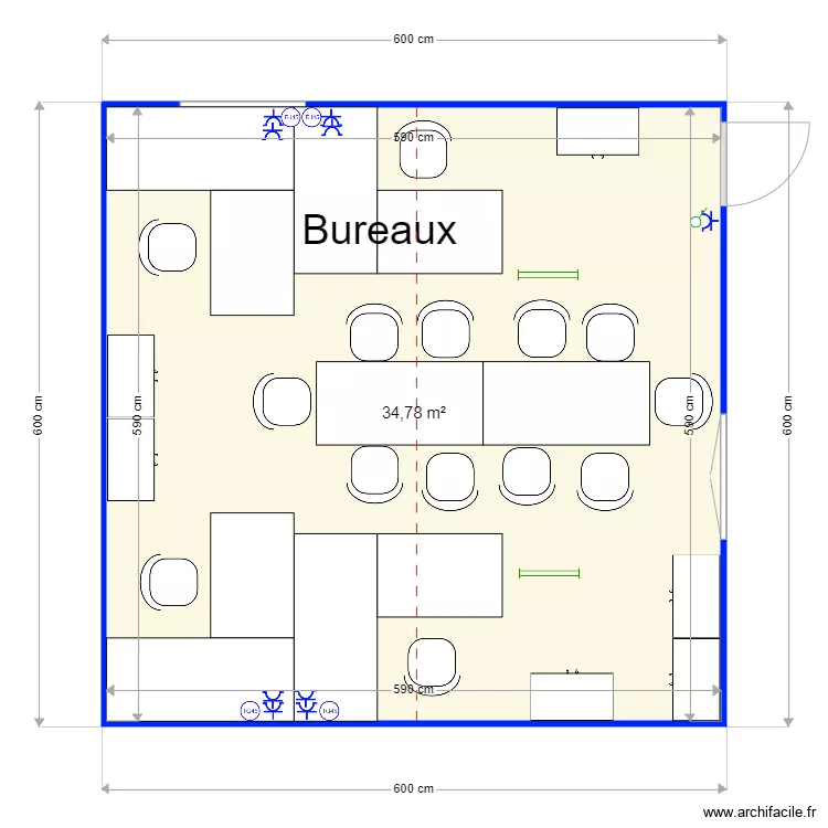 Laetitia Leysten Bureaux. Plan de 