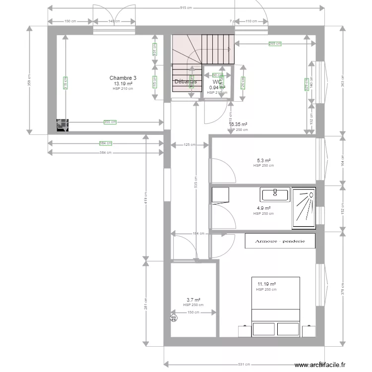 Modification 1 RDC. Plan de 