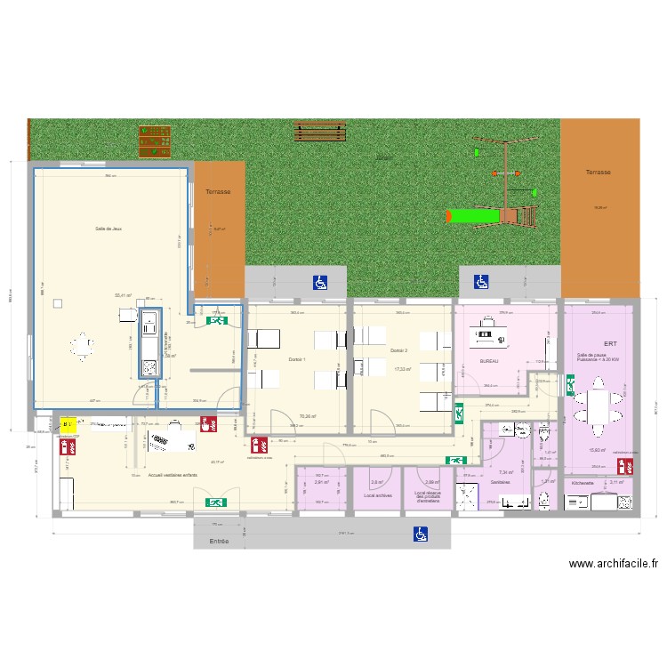 crèche aubière 1. Plan de 0 pièce et 0 m2
