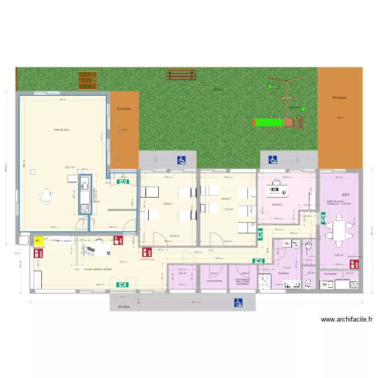 cr&egrave;che aubi&egrave;re 1. Plan de 