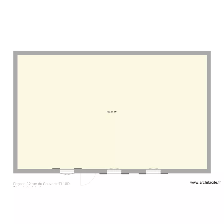 Facade 32 Souvenir THUIR EDL Existant. Plan de 