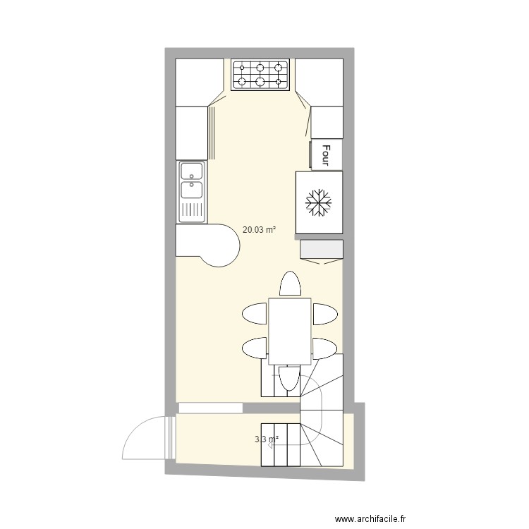 Cuisine 1. Plan de 0 pièce et 0 m2