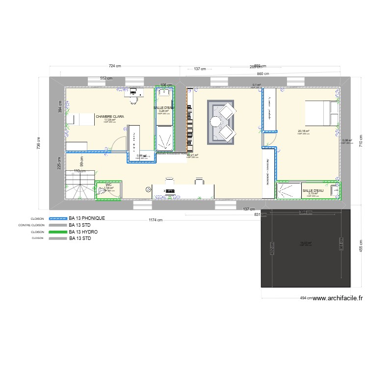 1er ETAGE. Plan de 0 pièce et 0 m2